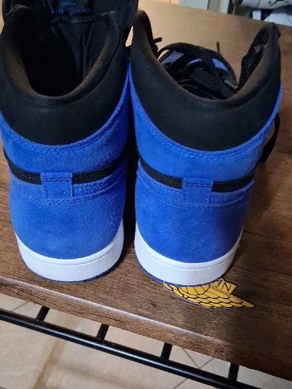 Jordan Men’s High-Top Athletic Shoes in Black and Blue